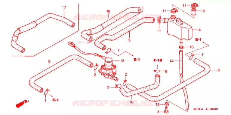 COMMANDE INJECTION D'AIR SOUPAPE Honda MOTO 1000 SP 2005  VTR1000SP5