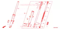 FOURCHE pour Honda VTX 1300 C de 2009