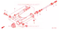 BRAS OSCILLANT pour Honda VTX 1800 C Black crankcase, Chromed handlebar risers de 2006