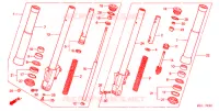 FOURCHE ('02 '04) pour Honda VTX 1800 C de 2004
