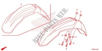 GARDE BOUE AVANT pour Honda XR 125, Kick starter only -DK- de 2012