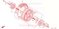 ROUE ARRIERE pour Honda XR 100 MOTARD de 2006