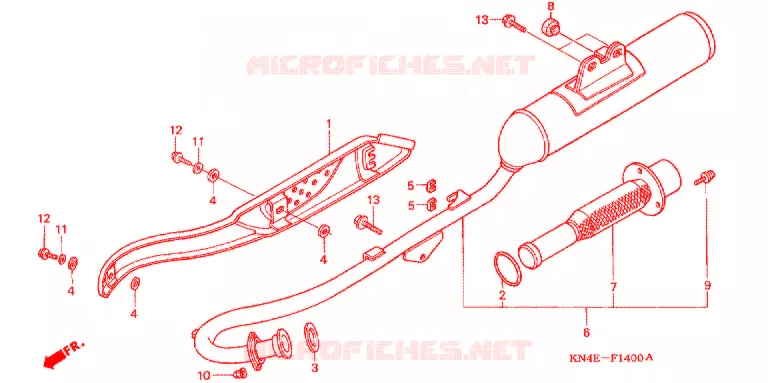 SILENCIEUX D'ECHAPPEMENT Honda MOTO 100 XR 2001  XR100R1