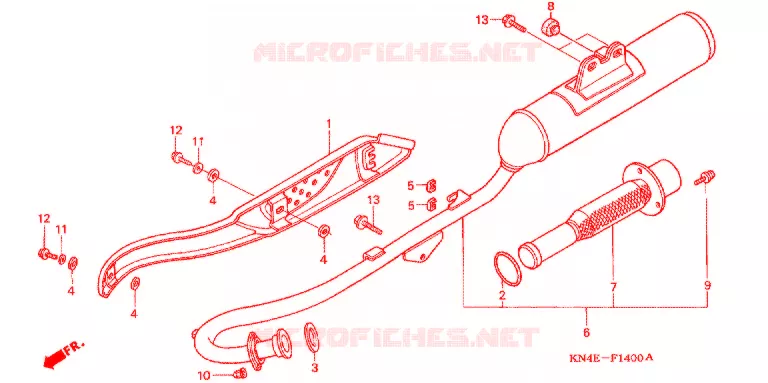 SILENCIEUX D'ECHAPPEMENT Honda MOTO 100 XR 2002  XR100R2