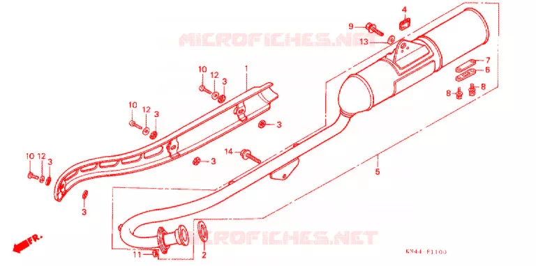 SILENCIEUX D'ECHAPPEMENT Honda MOTO 100 XR 1991  XR100RM