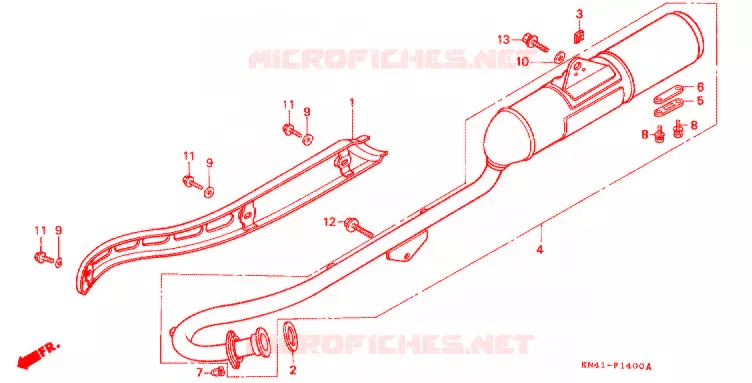 SILENCIEUX D'ECHAPPEMENT Honda MOTO 100 XR 1998  XR100RW