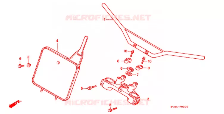 GUIDON Honda MOTO 200 XR 2001  XR200R1