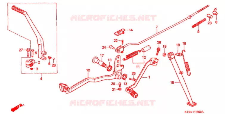 PEDALE Honda MOTO 200 XR 2000  XR200RY