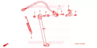 BEQUILLE LATERALE pour Honda XR 250 MOTARD de 2006