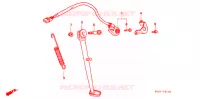 BEQUILLE LATERALE pour Honda XR 250 BAJA With speed warning light de 1995