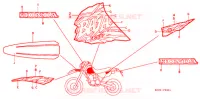T (2) pour Honda XR 250 BAJA With speed warning light de 1995