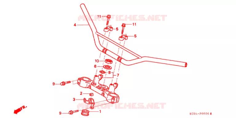 GUIDON Honda MOTO 250 XR 2002  XR250R2