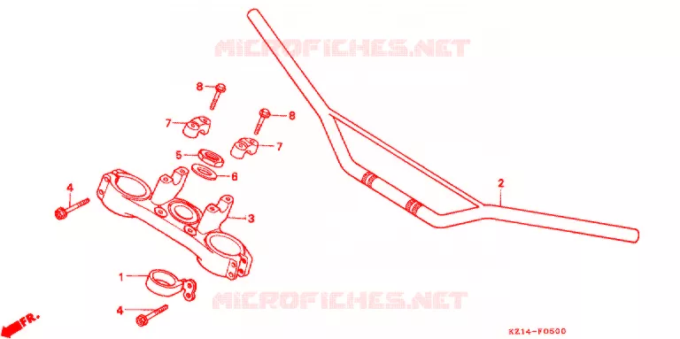 GUIDON Honda MOTO 250 XR 1994  XR250RR