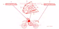 T (3) pour Honda XR 250 With speed warning light de 1996