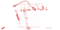 BEQUILLE LATERALE pour Honda XR 250 With speed warning light de 1996