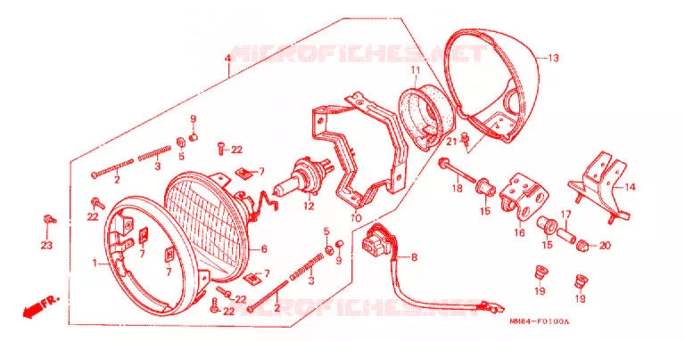 PHARE Honda MOTO 1100 SHADOW 1990  VT1100CL