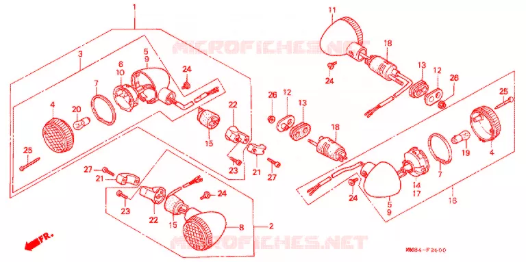 CLIGNOTANT Honda MOTO 1100 SHADOW 1990  VT1100CL