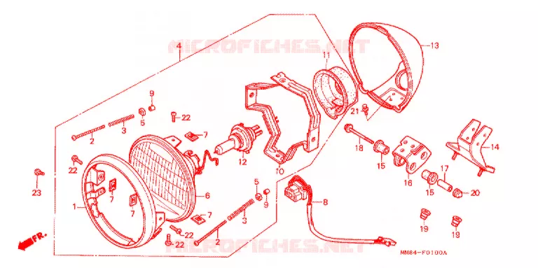 PHARE Honda MOTO 1100 SHADOW 1990  VT1100CL