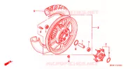 ROUE ARRIERE pour Honda VT 1100 SHADOW SPIRIT de 1997