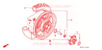 ROUE ARRIERE pour Honda VT 1100 SHADOW SPIRIT de 1997
