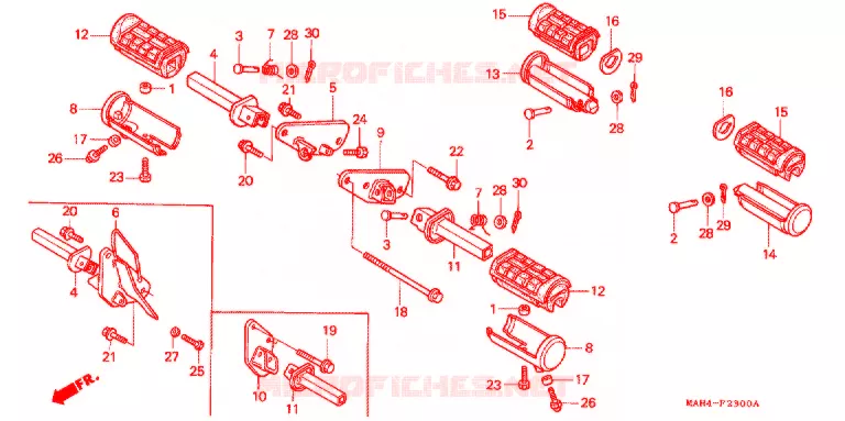 REPOSE PIED Honda MOTO 1100 SHADOW 1997  VT1100CV