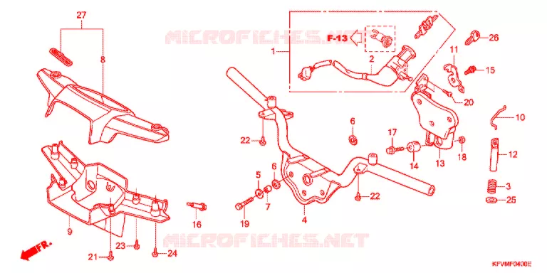 GUIDON Honda MOTO 100 C100 2010  C100MA_MA