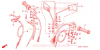 LEVIER DE GUIDON   CABLE   COMMODO (C50CM2) pour Honda SUPER CUB 50 CUSTOM de 1992