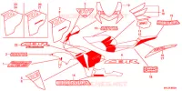 AUTOCOLLANTS (3) pour Honda CBR 1000 RR FIREBLADE REPSOL de 2011