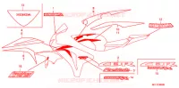 AUTOCOLLANTS (1) pour Honda CBR 1000 RR FIREBLADE BLACK de 2011