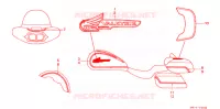 AUTOCOLLANTS pour Honda VALKYRIE 1500 F6C INTERSTATE de 1999