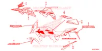 AUTOCOLLANTS pour Honda CB 500 X ABS BLACK de 2015