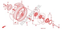 ROUE ARRIERE (CB750F2N/T/1 CB750F4/5) pour Honda CB 750 RED de 2000