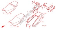 SELLE   CARENAGE ARRIERE (CB750F2N/T/1 CB750F4/5) pour Honda CB 750 RED TYPE II de 1996