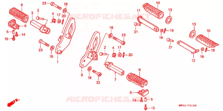 REPOSE PIED Honda MOTO 750 CB 2007  CB750L7