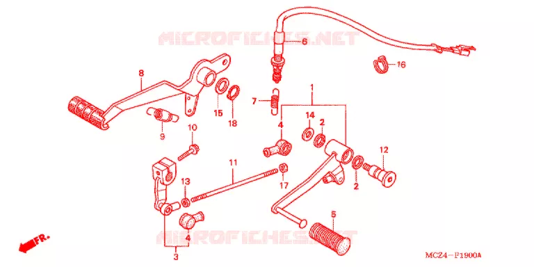PEDALE Honda MOTO 900 HORNET 2002  CB900F2