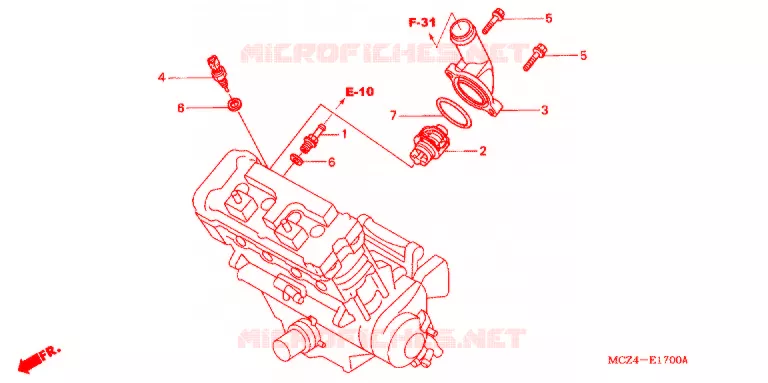 THERMOSTAT Honda MOTO 900 HORNET 2002  CB900F2