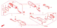 CLIGNOTANT (2) pour Honda CBF 125 STUNNER Front brake drum de 2009