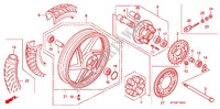 ROUE ARRIERE (2) pour Honda CBF 125 STUNNER Front brake drum de 2009