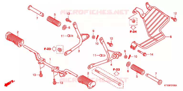 REPOSE PIED (1) Honda MOTO 125 CBF 2009  CBF125MC9