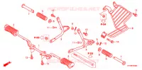 REPOSE PIED (1) pour Honda CBF 125 MC STUNNER Front brake disk de 2010
