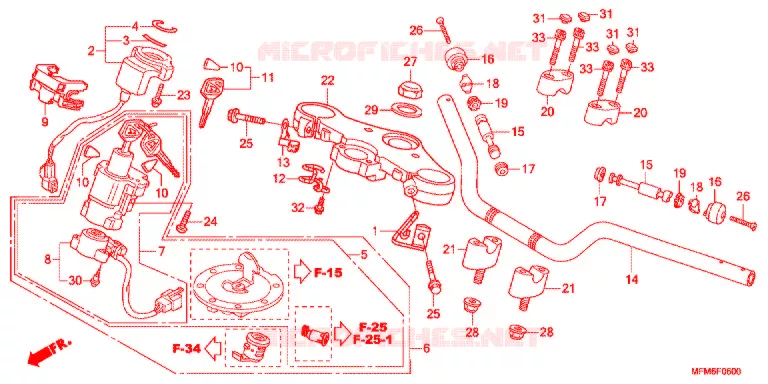 GUIDON - TE DE FOURCHE Honda MOTO 400 CB 2015  CB400ADE