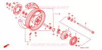 ROUE ARRIERE pour Honda HURRICANE 1000 CBR de 1991