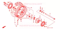 ROUE ARRIERE pour Honda CBR 1000 F de 1993