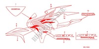 AUTOCOLLANTS (1) pour Honda CBR 1000 RR ABS RED de 2009