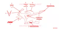 AUTOCOLLANTS (CBR1000RRD/RAD J/RRE/RAE J,3J) pour Honda CBR 1000 RR ABS BLACK de 2014