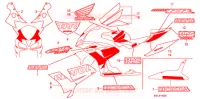AUTOCOLLANTS (6) pour Honda CBR 1000 RR de 2007