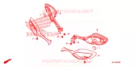 RETROVISEUR pour Honda CBR 1000 RR FIREBLADE VICTORY RED de 2009