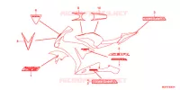 AUTOCOLLANTS (CBR1000RRD/RAD J/RRE/RAE J,3J) pour Honda CBR 1000 RR BLACK de 2013