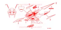 AUTOCOLLANTS (4) pour Honda CBR 600 RR ABS de 2009