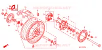 ROUE ARRIERE pour Honda CBR 600 RR ABS de 2010
